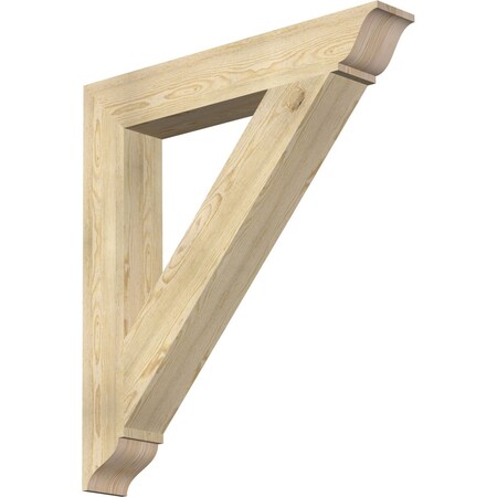 Ekena Millwork Traditional Traditional Rough Sawn Bracket, Douglas Fir, 6"W x 40"D x 44"H BKT06X40X44TRA01RDF